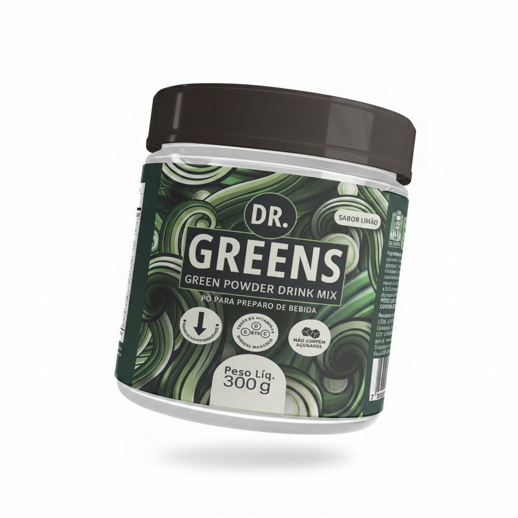 Creatina Monohidratada Dr. Greens 300g fundo branco