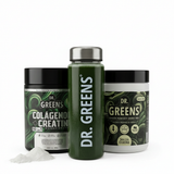 Combo Creatina Monohidratada Dr. Greens Kit Suplemento fundo branco